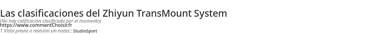 Ratings Zhiyun TransMount System