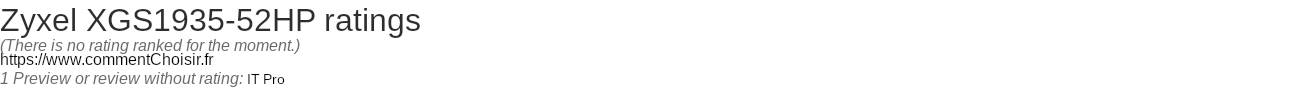 Ratings Zyxel XGS1935-52HP