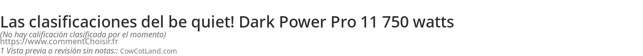 Ratings be quiet! Dark Power Pro 11 750 watts